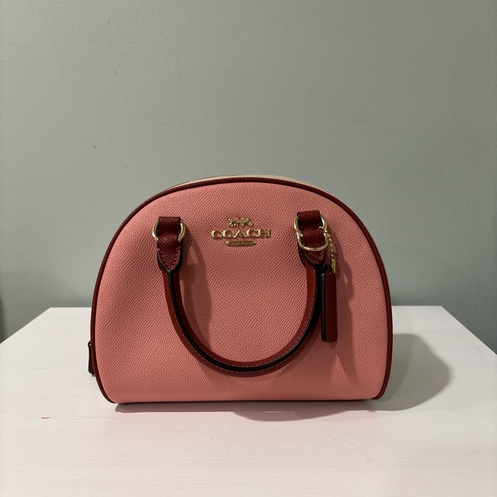 Coach Pink block color Satchel